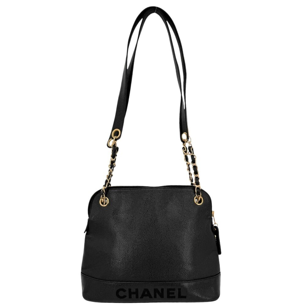 Chanel handbag for women, chain tote bag, Coco mark, shoulder CHANEL caviar l...